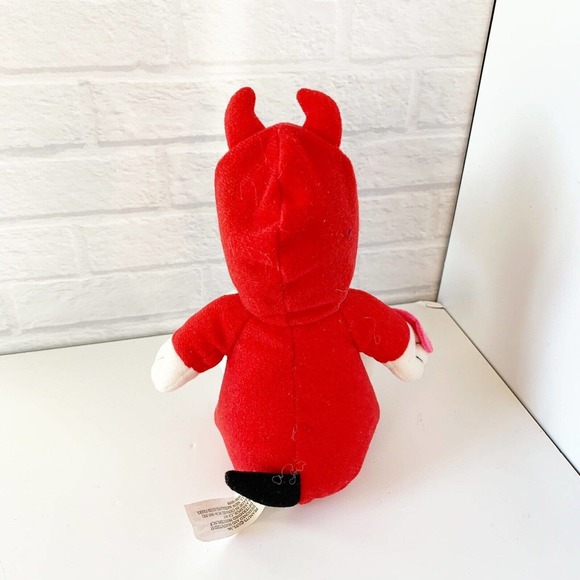 Peanuts Valentine's Day Sitting Devil Snoopy with Heart Plush Stuffed Animal Toy - Picture 3 of 9